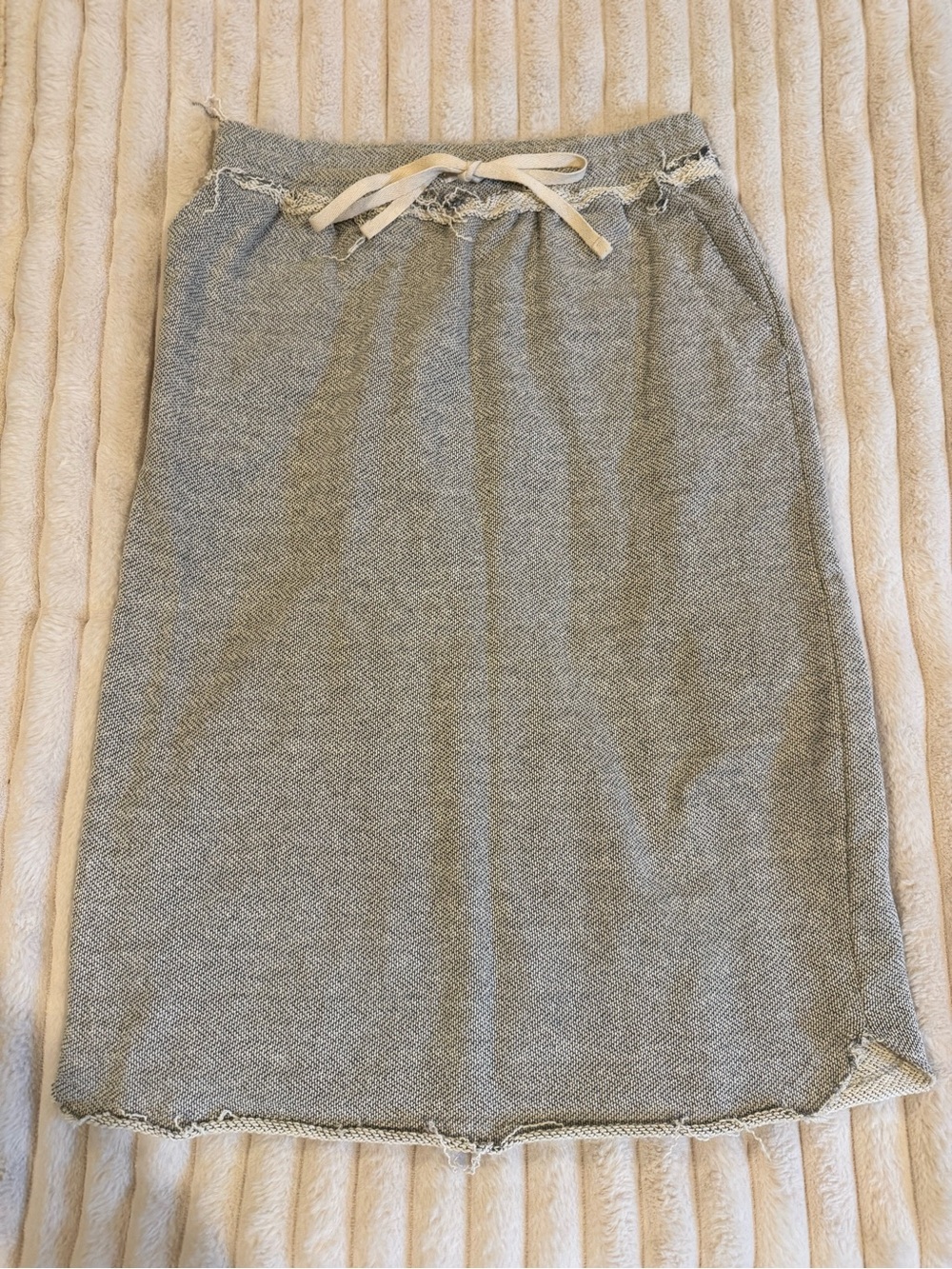 Polagram Gray Midi Drawstring Skirt